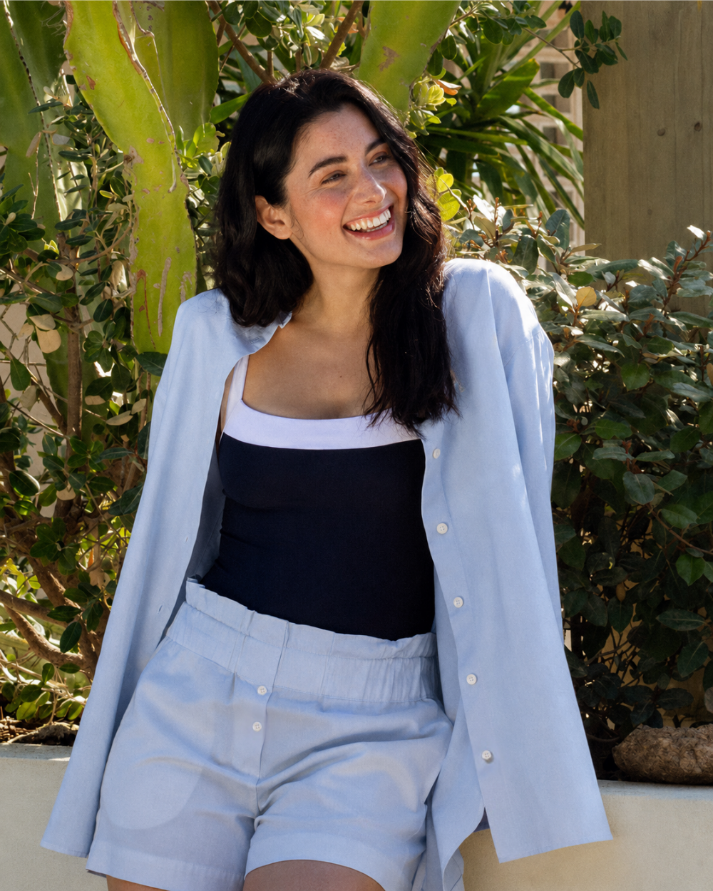 Camisa Oversize UV Mujer Soleil Amarillo Mantequilla