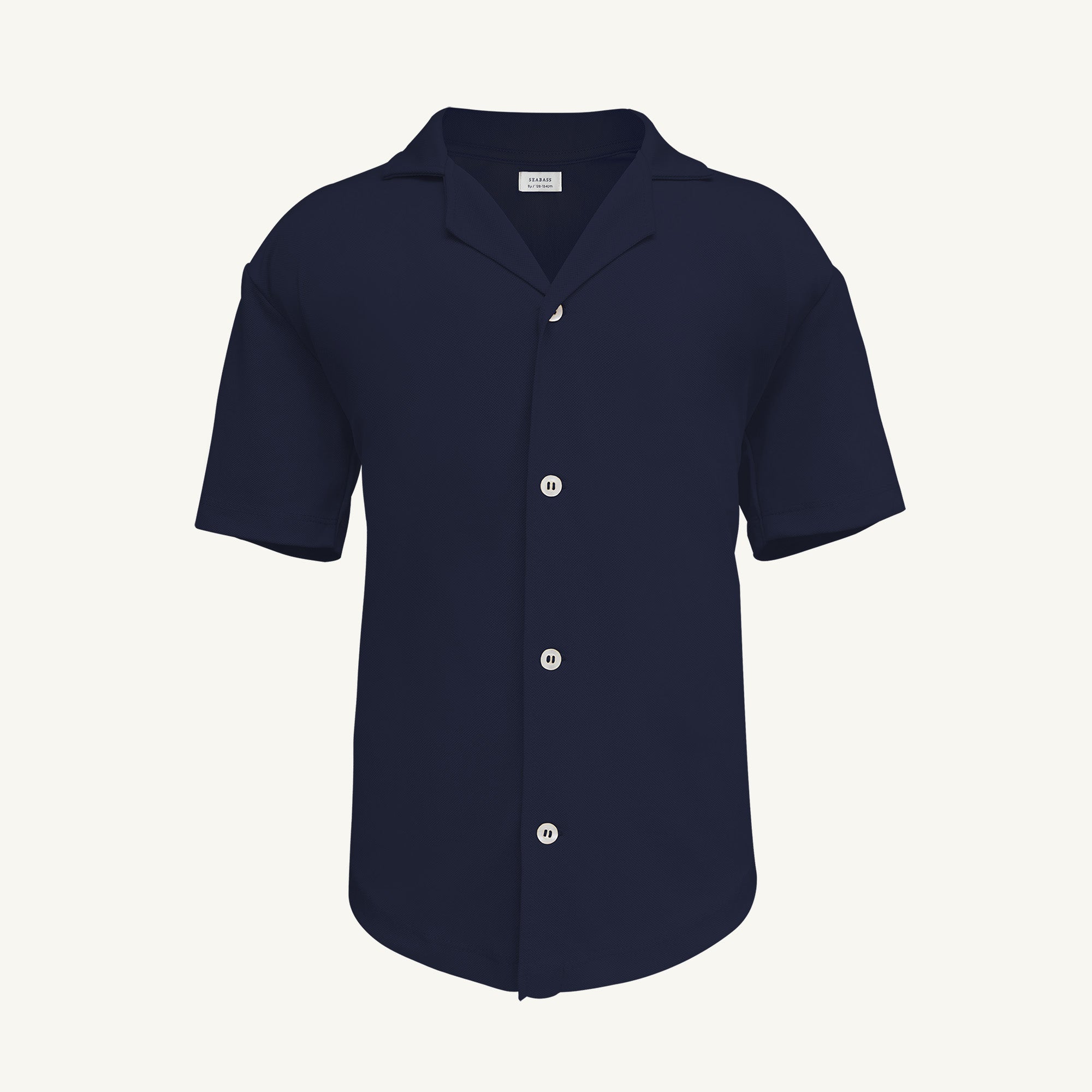 Heren Camp Shirt met UV-bescherming - marineblauw