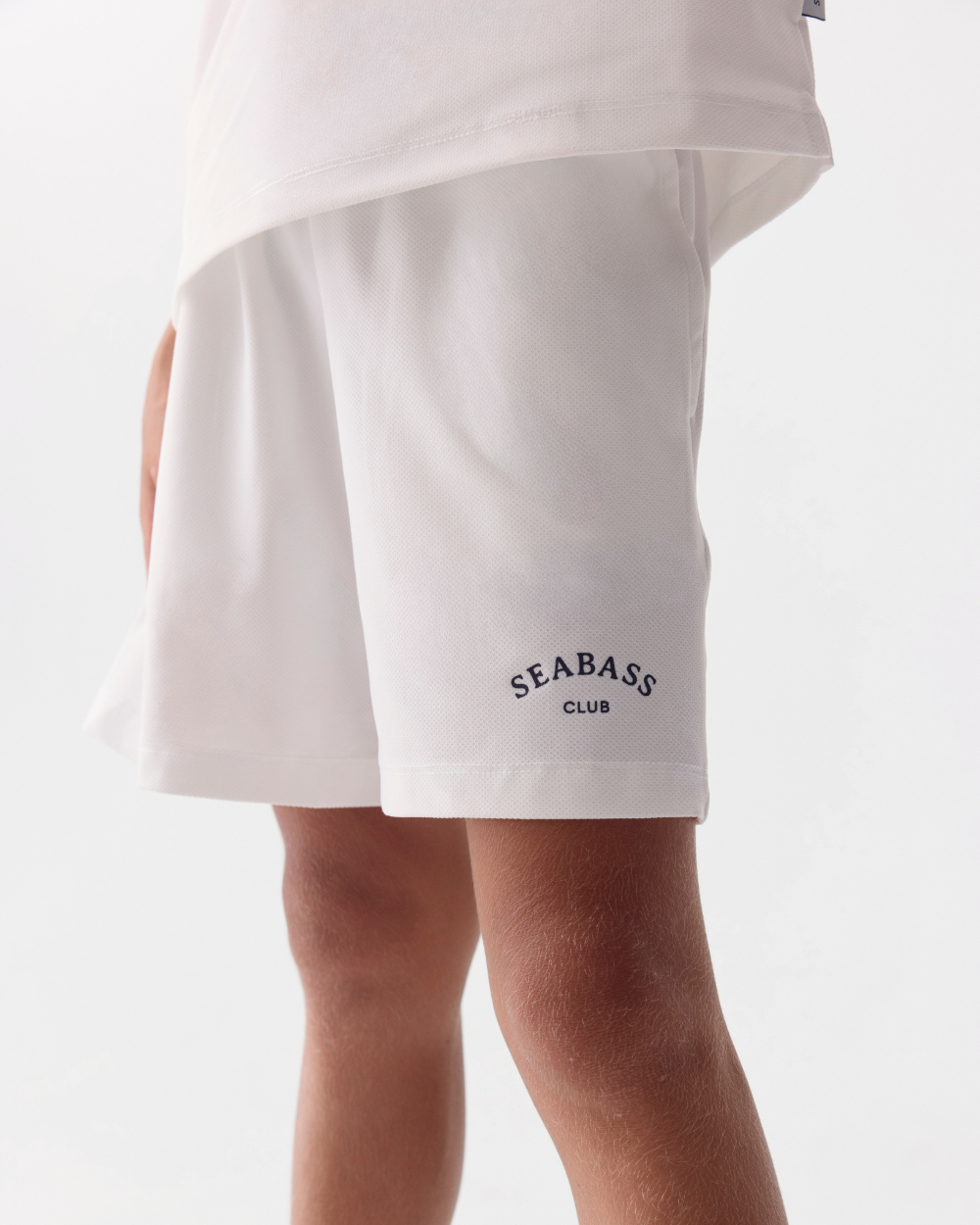 Kids UV Active Shorts Club White