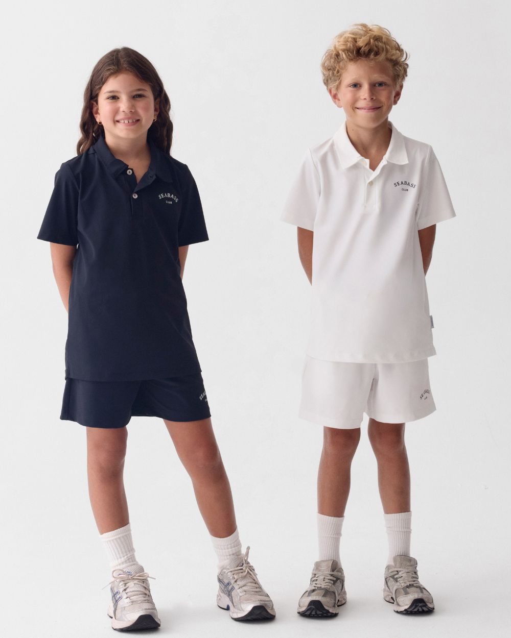 Kinder-Poloshirt mit UV-Schutz, Weiß