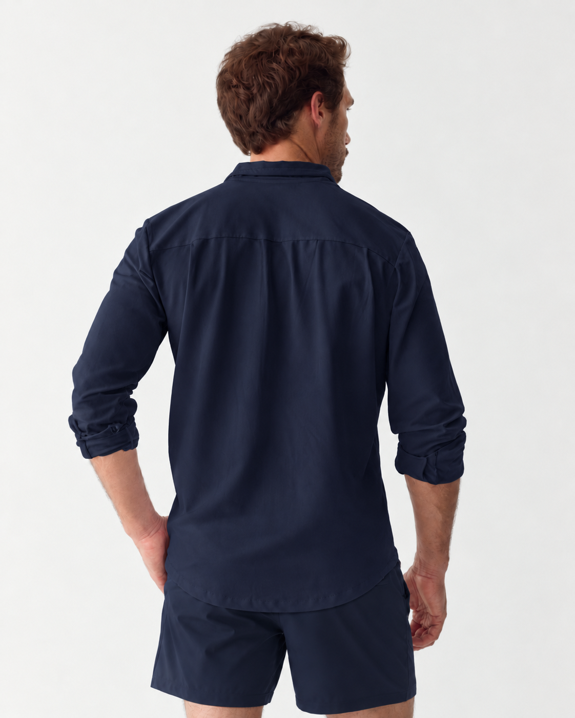 Camisa Classic UV Hombre Marina Azul Marino