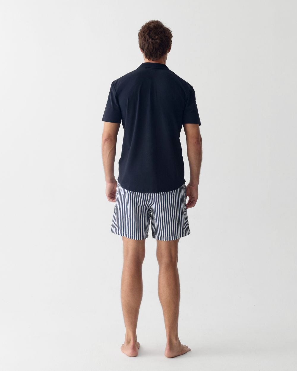 Heren Camp Shirt met UV-bescherming - marineblauw