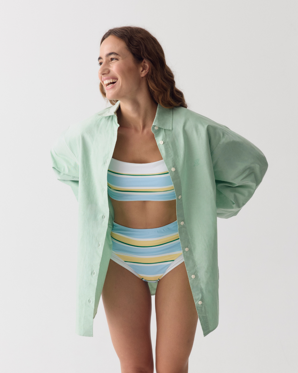 Camisa Oversize UV Mujer Soleil Amarillo Mantequilla