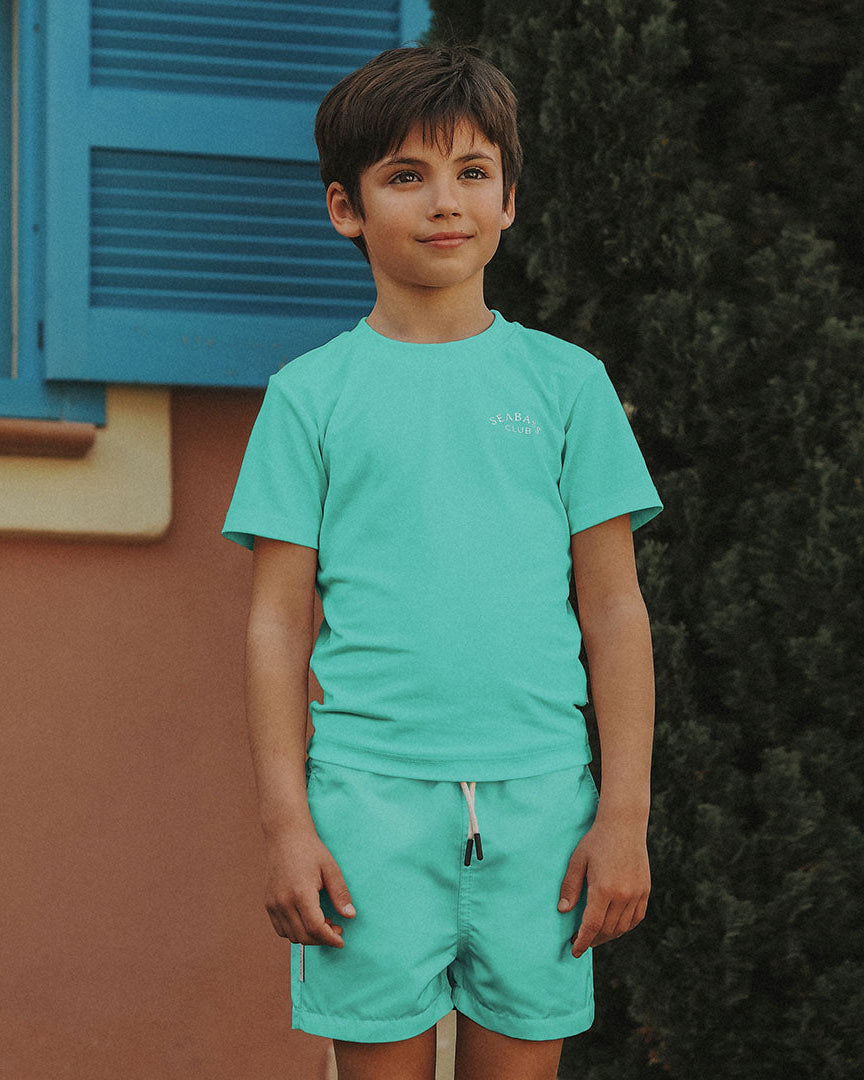 Bañador Niño Verde menta - liso