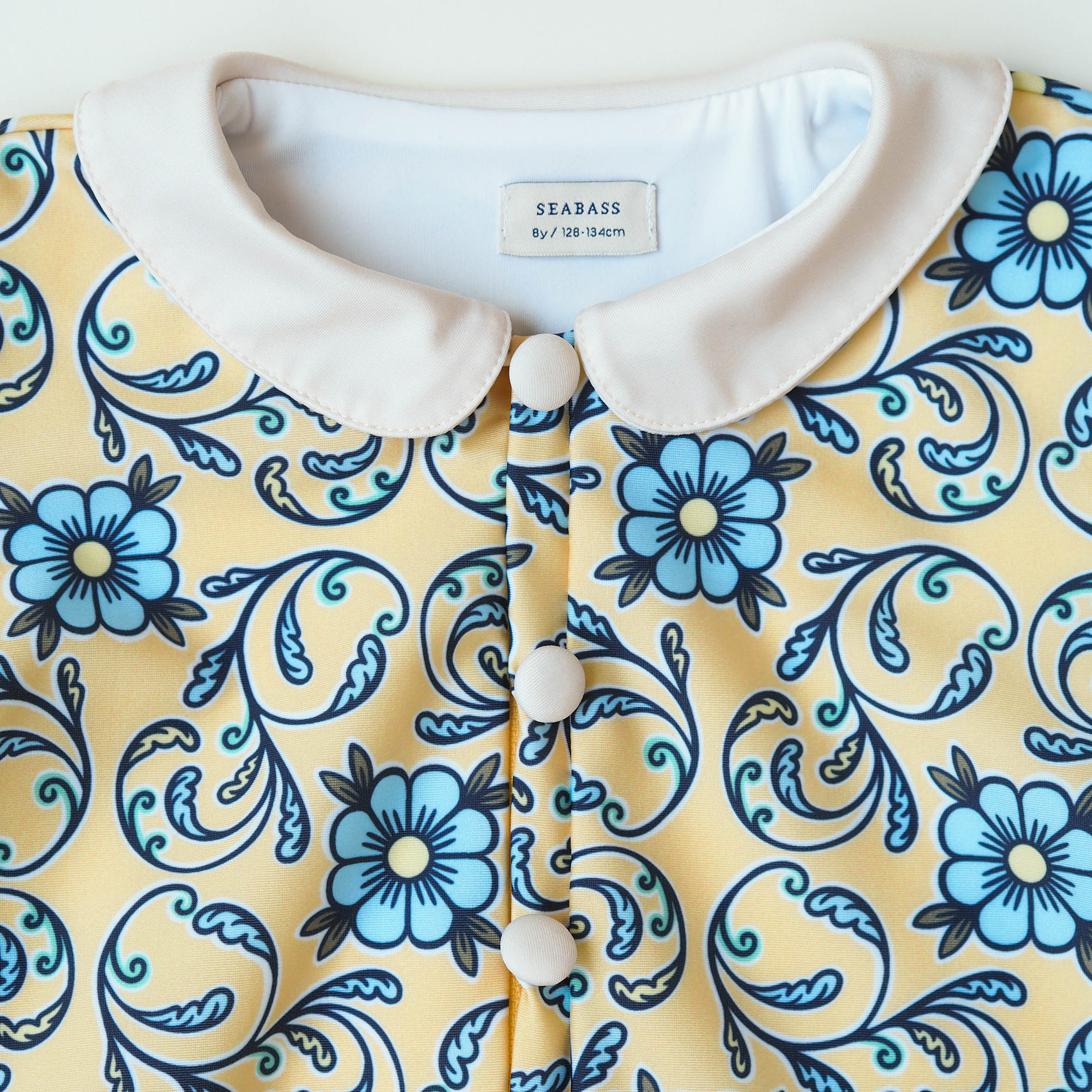 Bañador Niña Coco Taormina - flores amarrillas y azules
