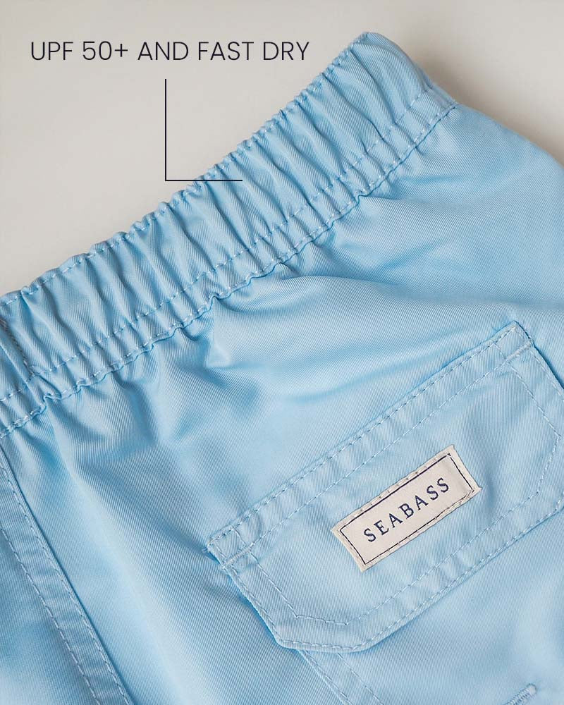 Boy UV Swim Short Clearwater Blue - solid