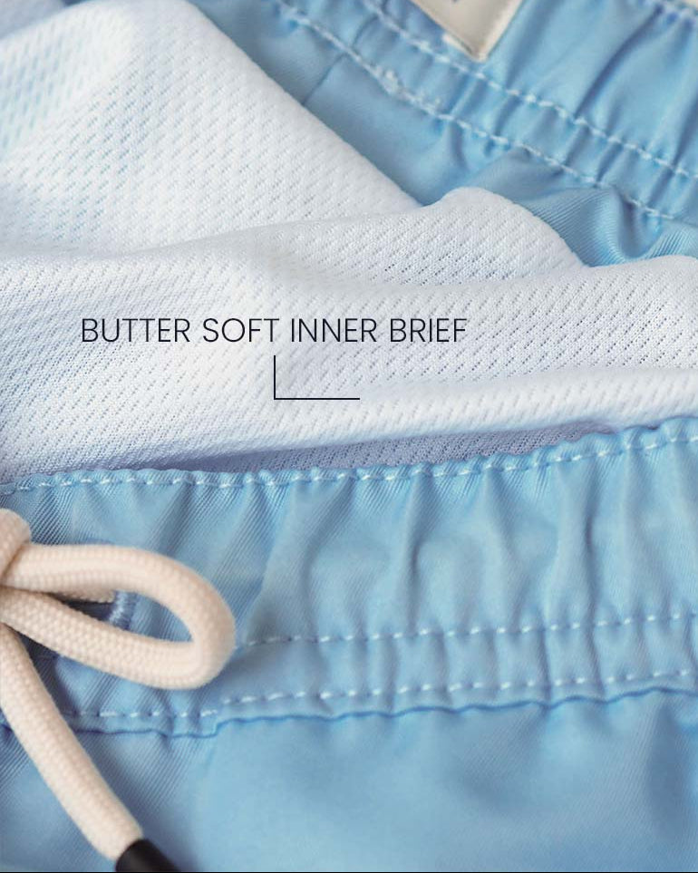 Boy UV Swim Short Clearwater Blue - solid