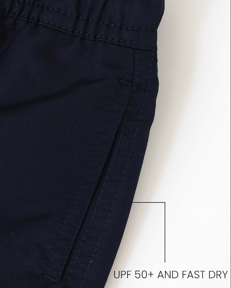 Boy UV Swim Short Navy Blue - solid