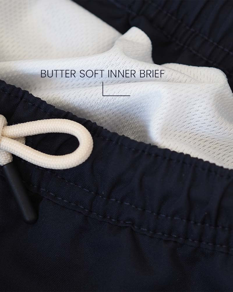 Boy UV Swim Short Navy Blue - solid