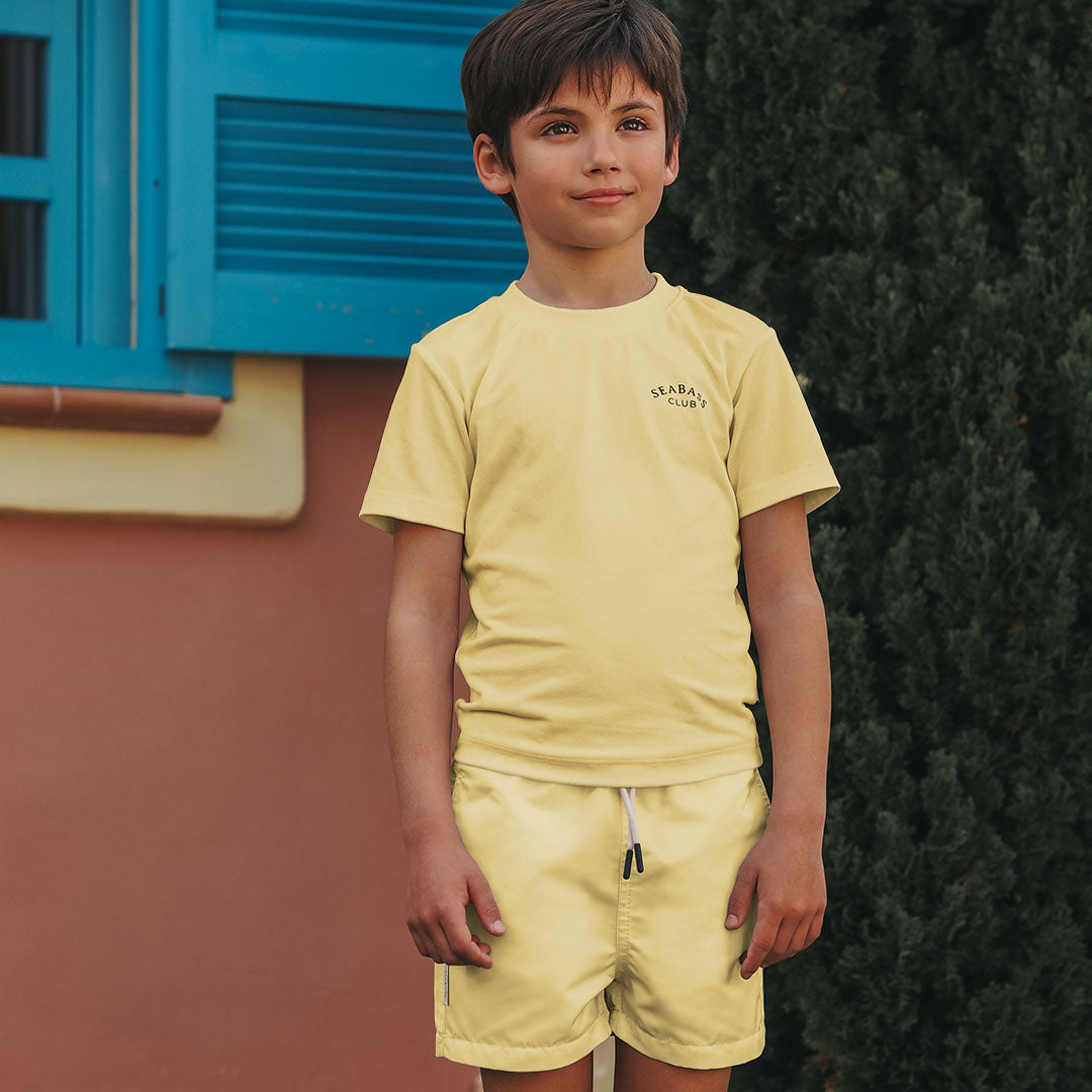 Set of UV T-Shirt and Swim Short - Lemon Yellow