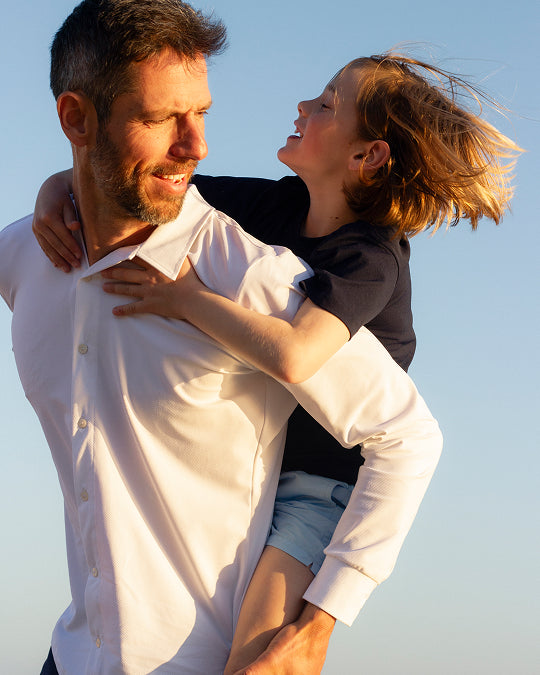 Heren Overhemd met UV-bescherming - wit