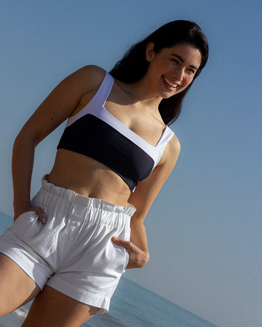 Bermudas UV Mujer Soleil Blanco Brillante