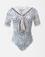 BAÑADOR MUJER SAILOR PALERMO - AZUL MARINO MARGARITAS