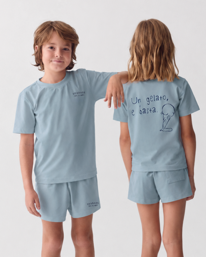 Camiseta infantil Rayas Verde