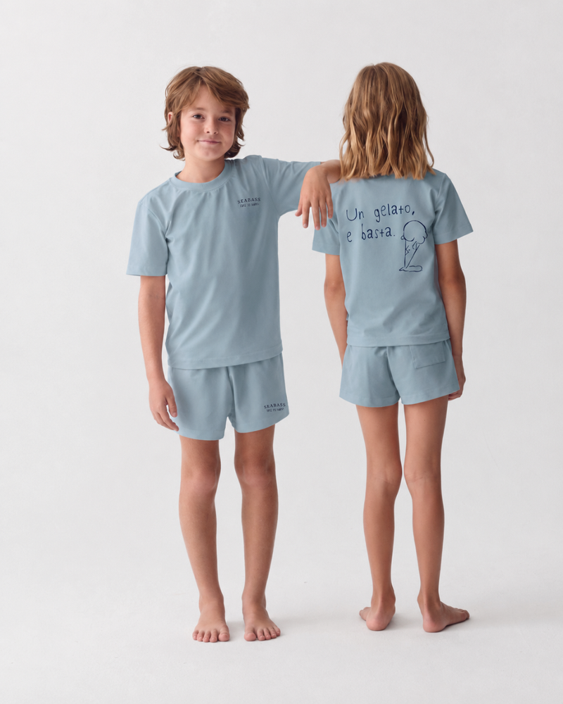 Kids T-shirt Rayas Groen