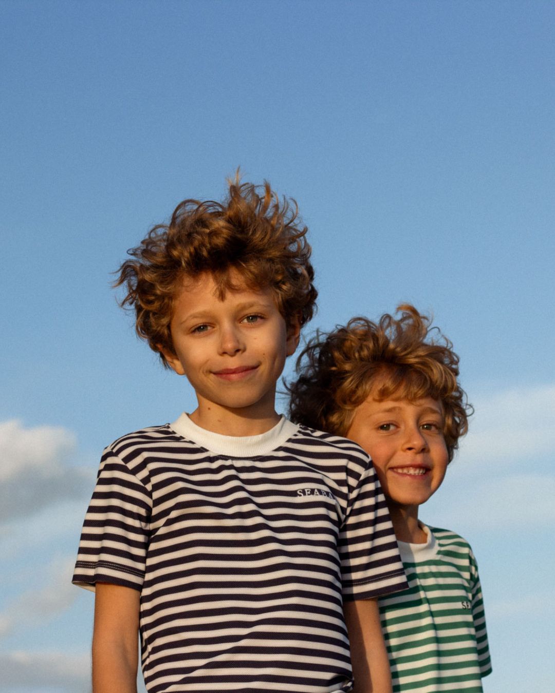 Kinder-T-Shirt Rayas Navy