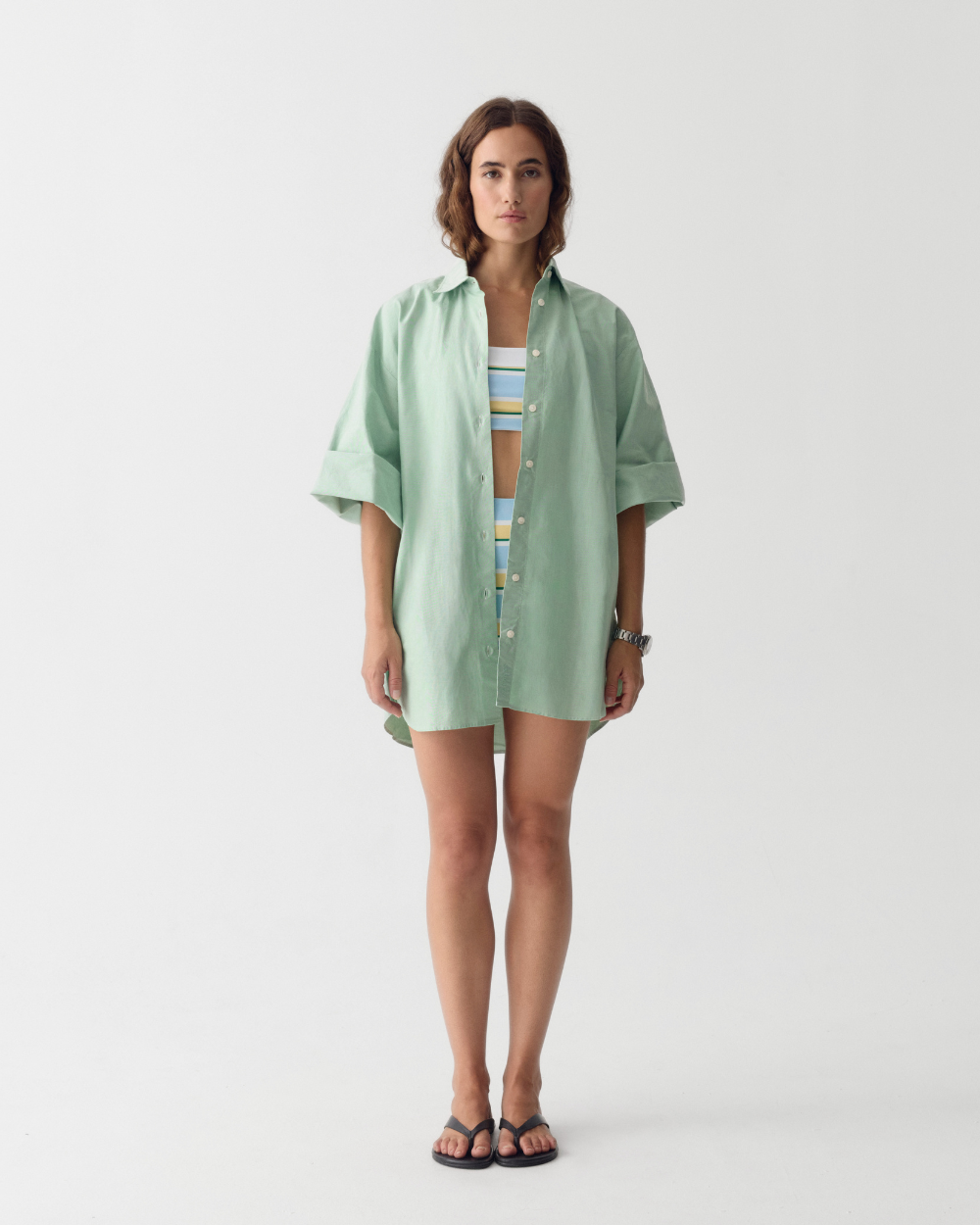 Camisa Oversize UV Mujer Soleil Amarillo Mantequilla