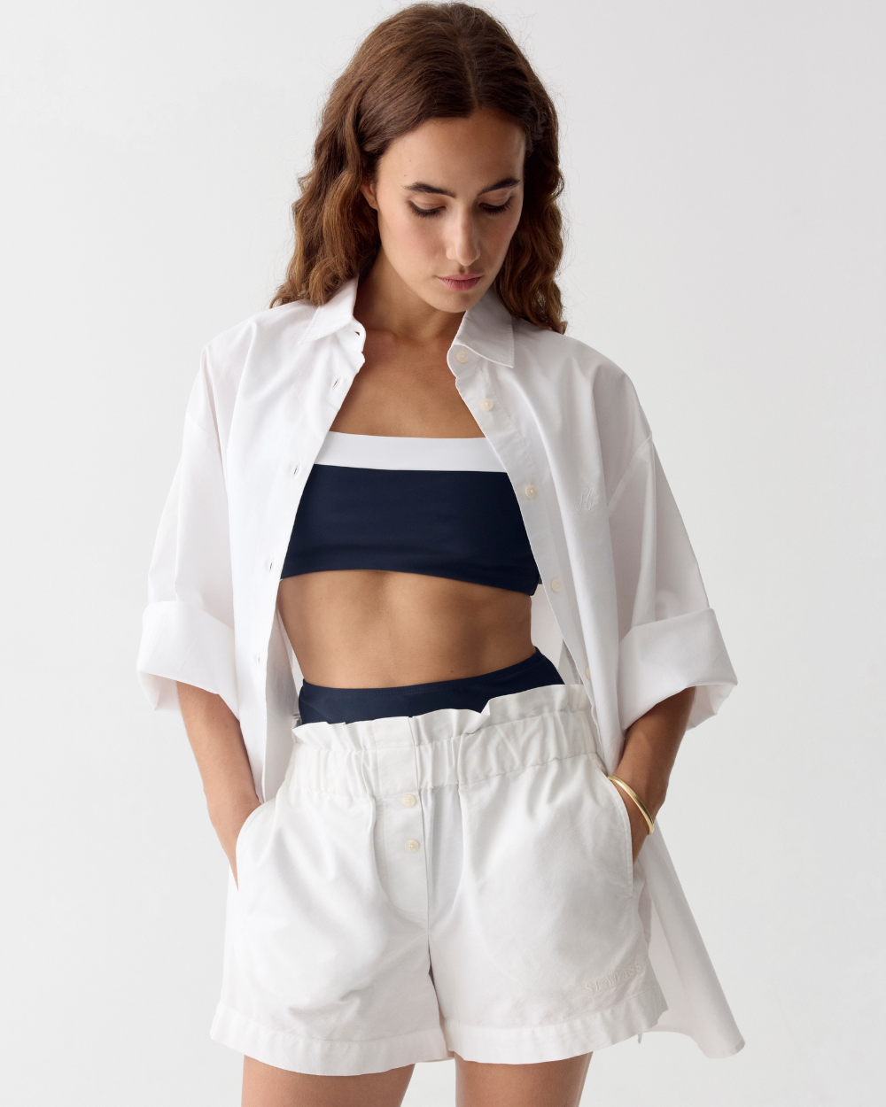 Camisa Oversize UV Mujer Soleil Blanco Brillante
