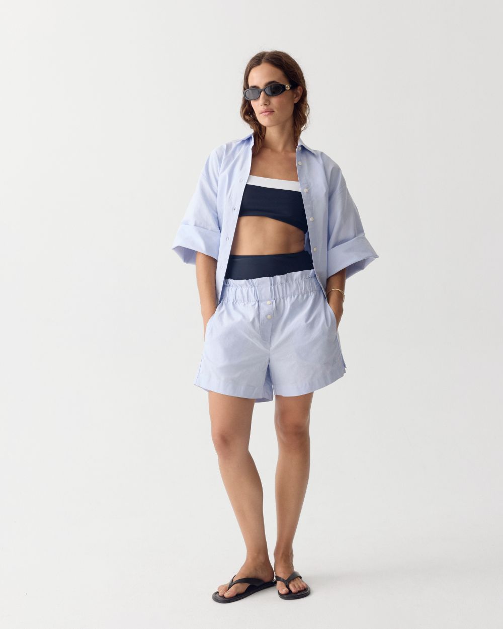 Damen UV-Shorts Soleil Buttergelb