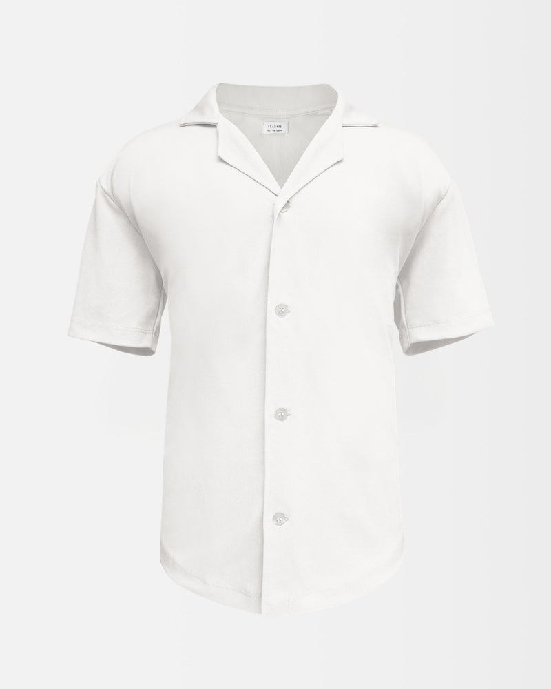 Camisa Corta UV Niño Marina Blanco