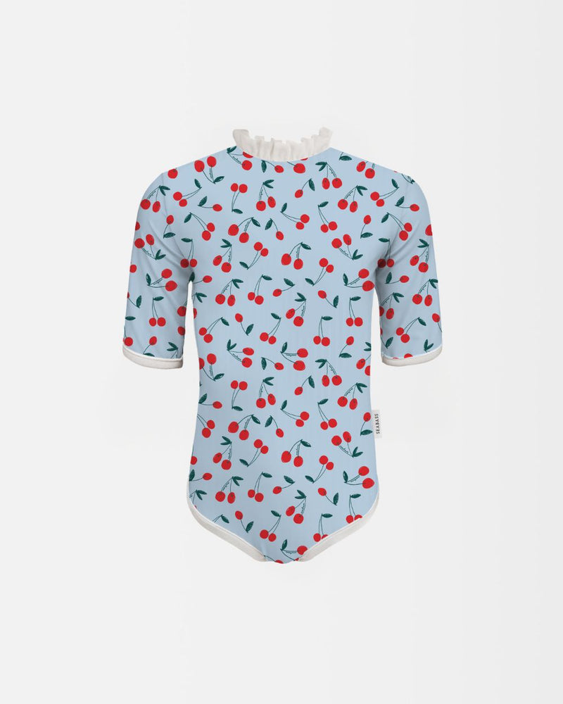 Bañador UV Niña Ruffle Picota