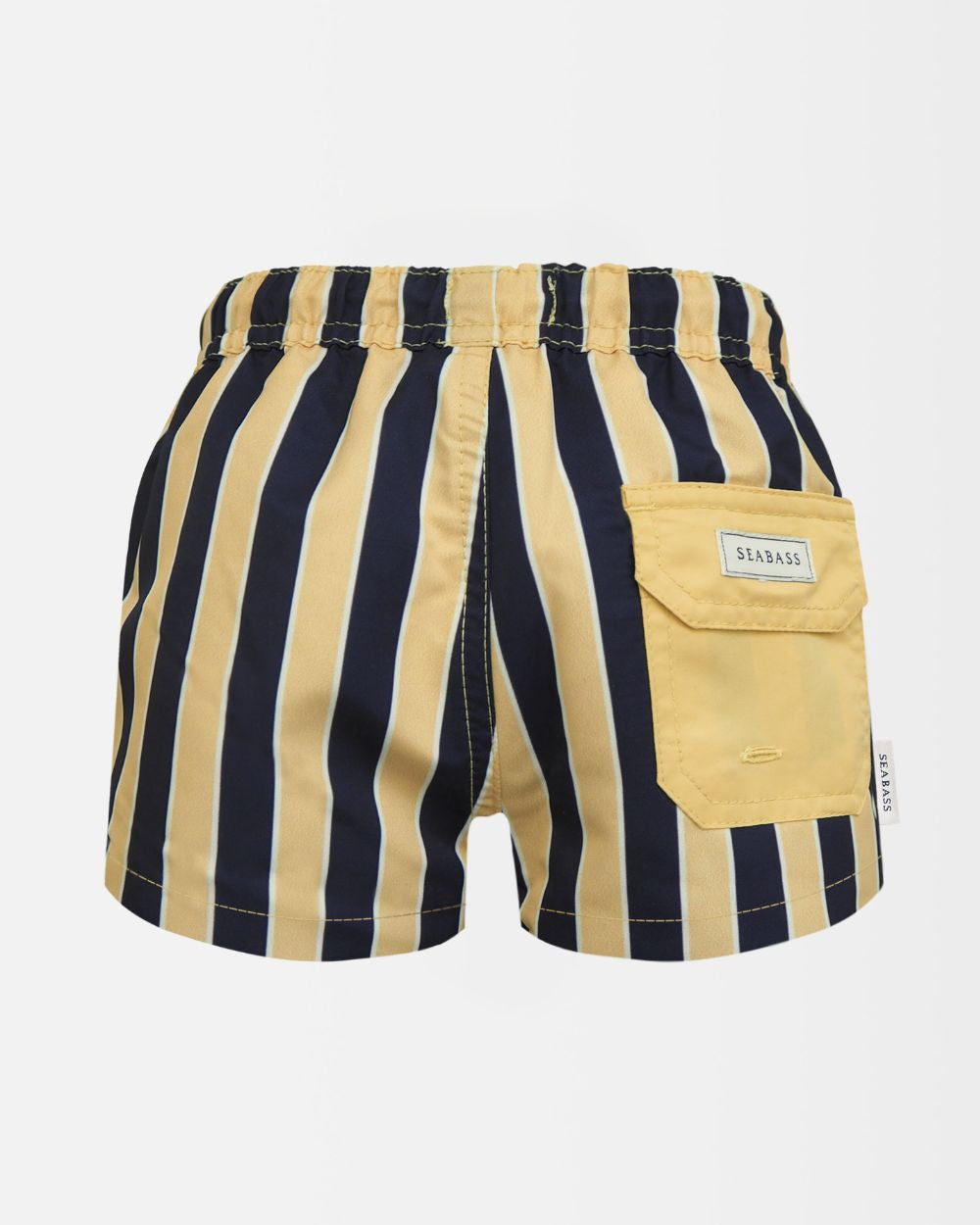 Männer UV Badeshort Sorrento - Blau Gelb Gestreift